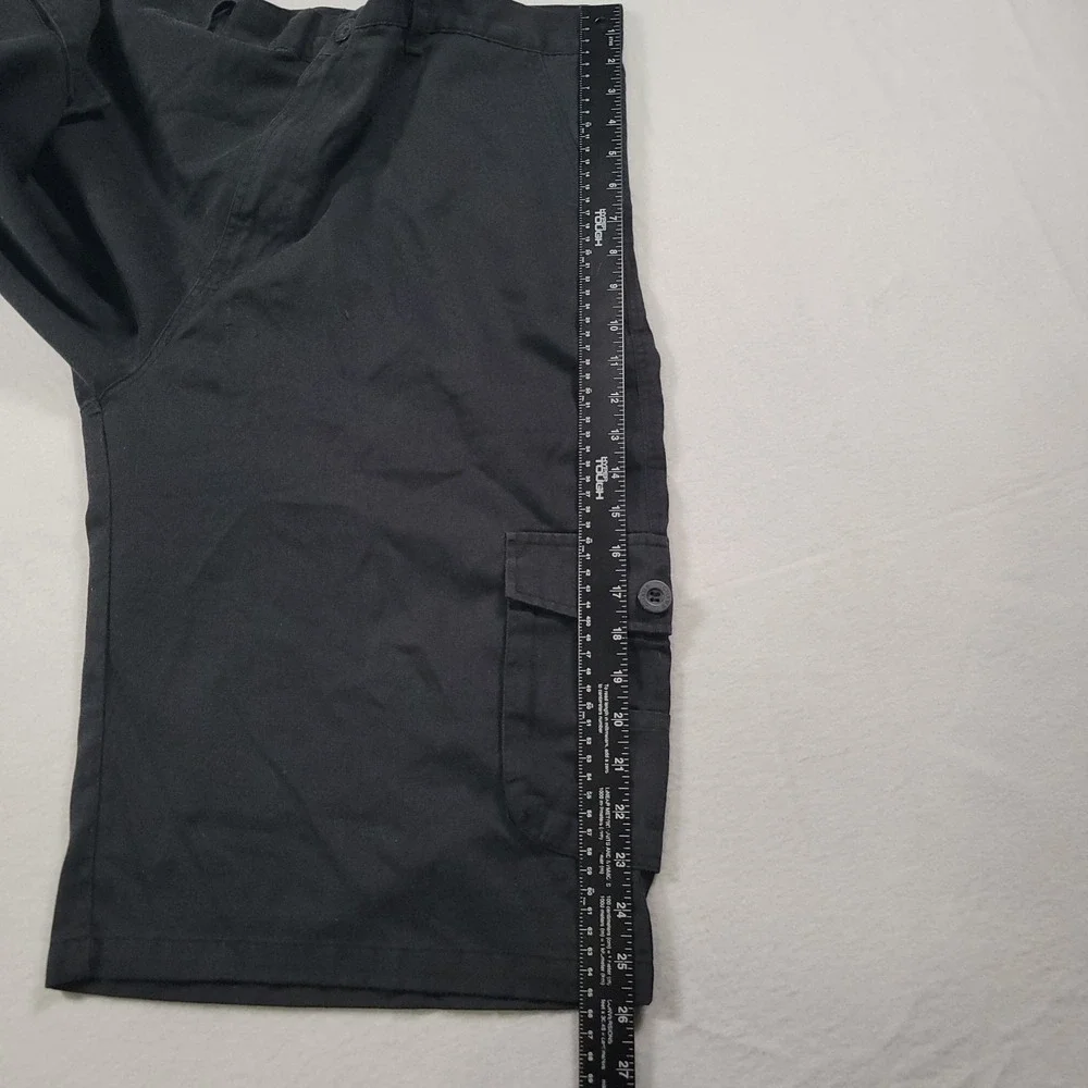VTG Y2K Chams Cargo Shorts‎ Mens 38 Black Cotton Blend Baggy Skate
